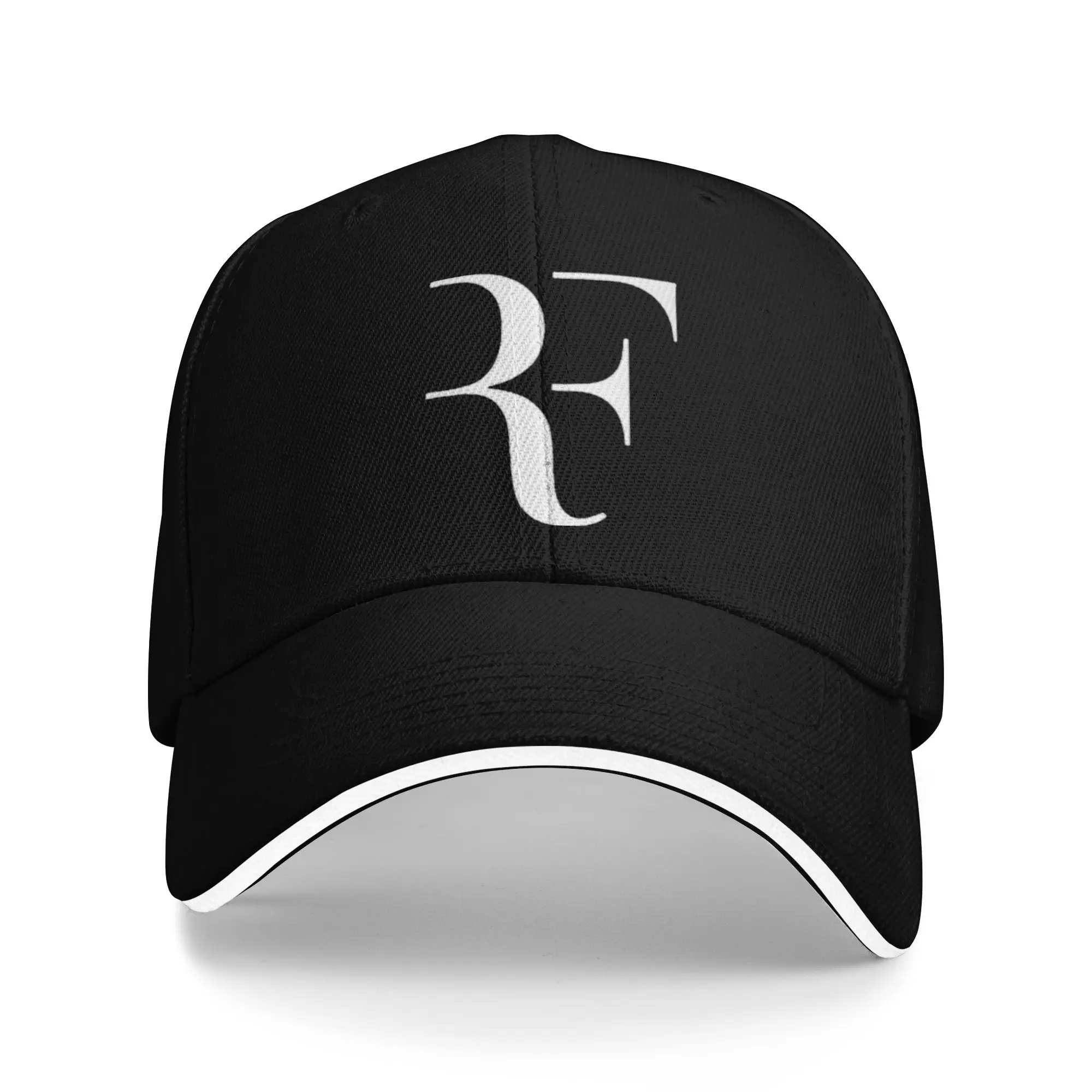 Herren- und Damen-Baseballkappe mit RF Roger Federer-Aufdruck, verstellbare Baseballmütze für den Herbst, lässige Baseballkappe, modische Snapback-Hüte – Detail 2