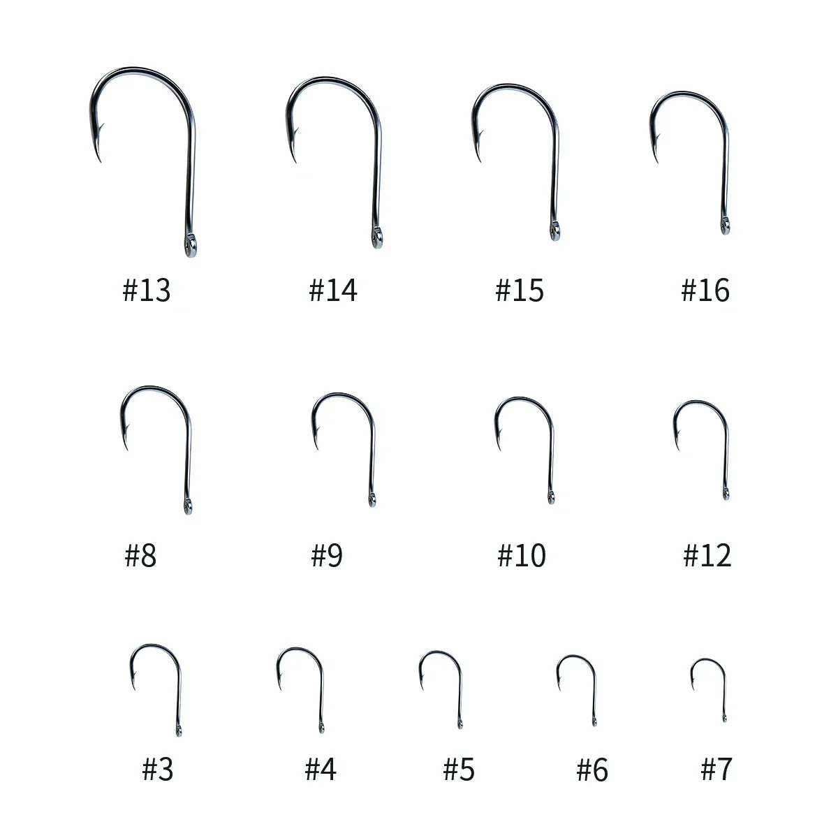 Lot de 50 hameçons simples pour la pêche à la carpe, acier haute carbone affûté chimiquement