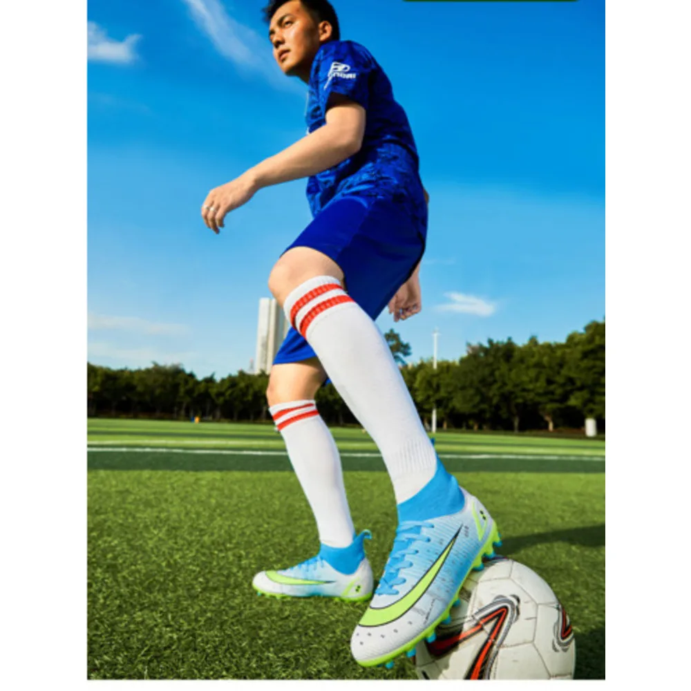 Neue High Bang Flying Weaving für Jungen und Mädchen AG Nagel Kunstrasen Student Leder Fuß Campus Fußballschuhe_voghion.com