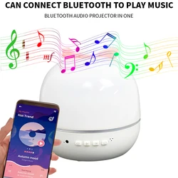 Projecteur LED rotatif de galaxie étoilée, Bluetooth, lecteur de musique, haut parleur, veilleuse pour chambre à coucher 
