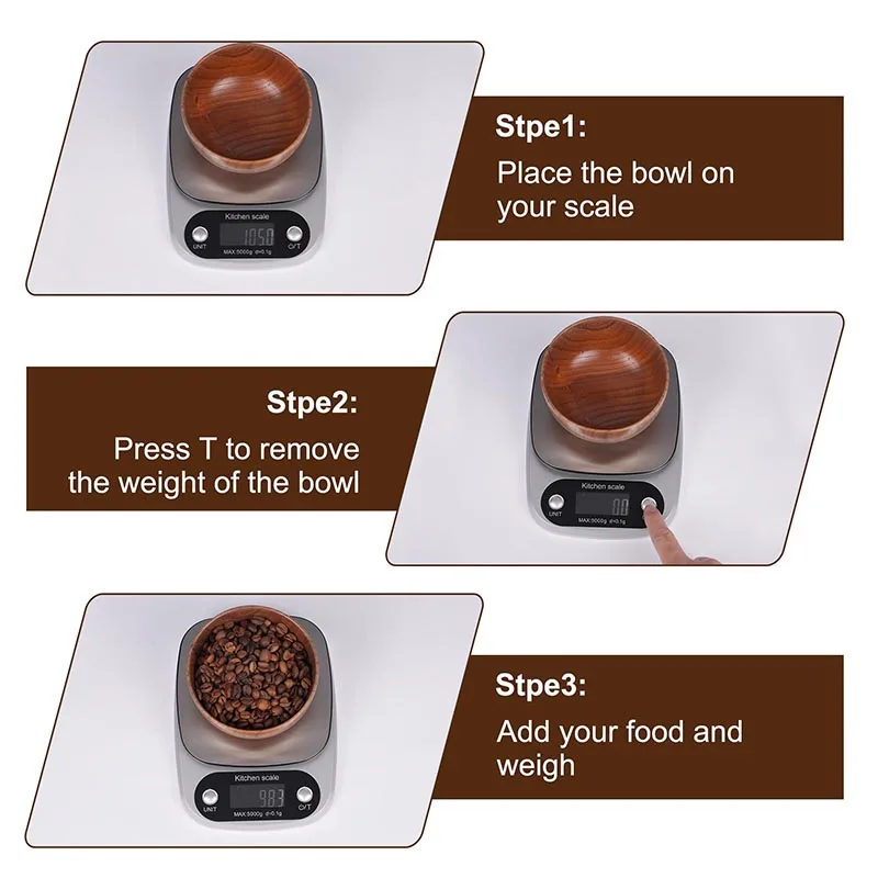 Premium Digital Kitchen Scale with High Precision and LCD Display - Stainless Steel Platform for Cooking and Baking