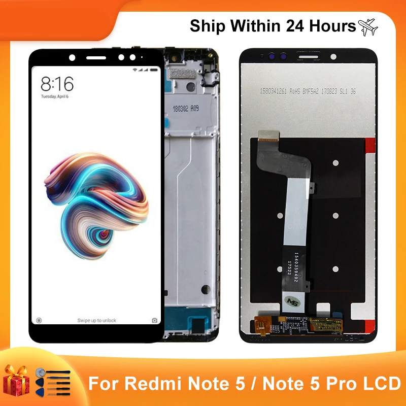 

5,99 "оригинал для Xiaomi Redmi Note 5 PRO, ЖК-дисплей с сенсорным экраном, дигитайзер, дисплей в сборе, запчасти для Redmi Note 5, ЖК-дисплей Hongmi