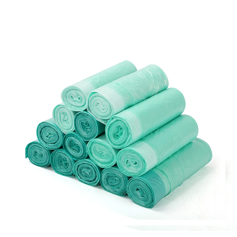 Plastic Drawstring Garbage Bags Household Disposable Trash Pouch Kitchen Cleaning Waste Bag