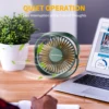 SmartDevil Small Personal USB Desk Fan,3 Speeds Portable Desktop Table Cooling Fan Quiet Operation for Home Office Car Outdoor 2