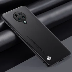 Luxury PU Leather Matte Silicone Phone Case Cover for Redmi K30 Pro (Black)