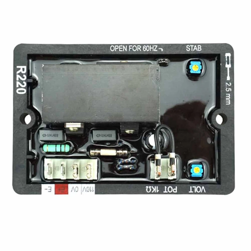 

New AVR R220 For Generator AVR Automatic Voltage Regulator Alternator Part Power Stabilizer For Brush Diesel Generator