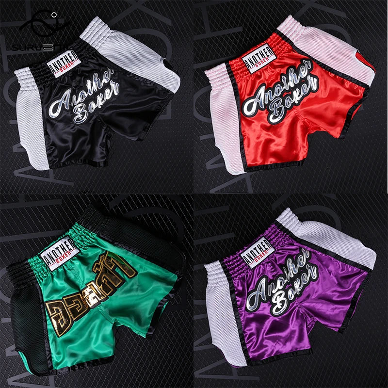 

Fight Kickboxing Pants Breathable Muay Thai Shorts Men Women Child Boxing Shorts Satin Combat Grappling Martial Arts Clothing