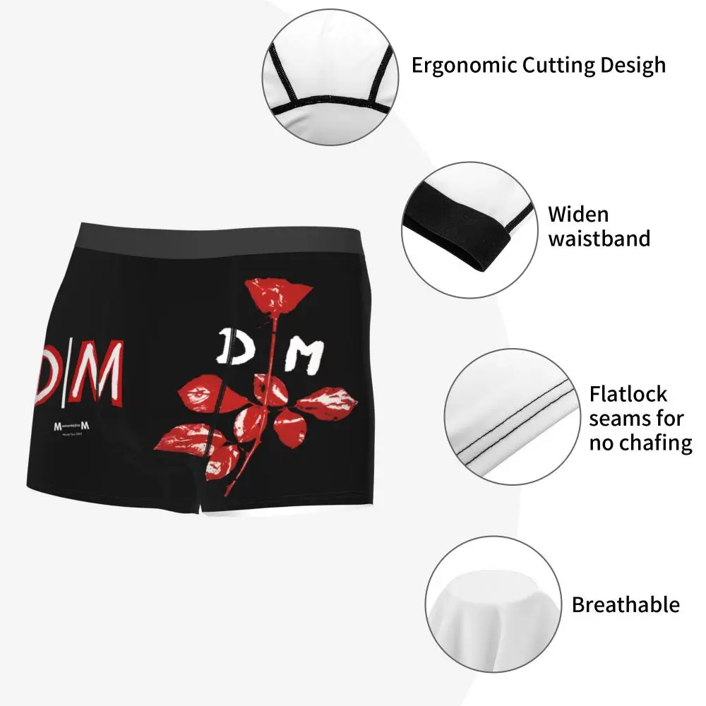 Custom Electronic Rock Depeche Cool Mode Boxers Shorts Men Briefs Underwear Cool Underpants