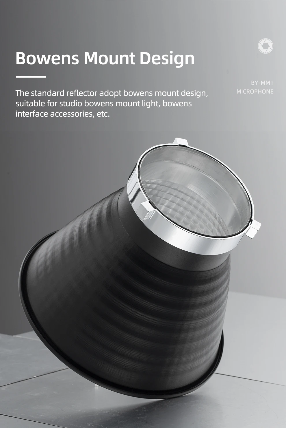 18cm Bowens Mount High Lighting Standard Reflector Lampshade Cover for SL-60W SL