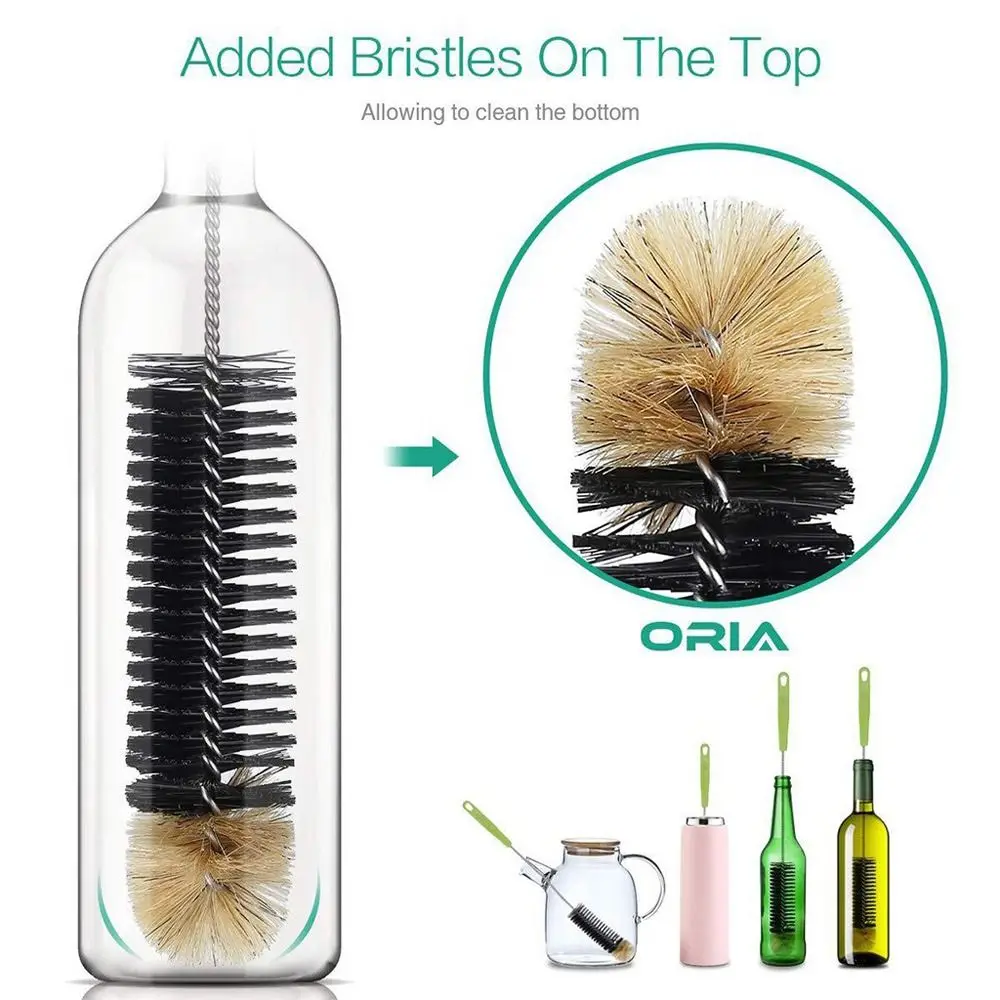 Practical Useful Milk Bottle Brush Suspensible Food Grade Glass Cleaner Multi-function Cleaning Brush