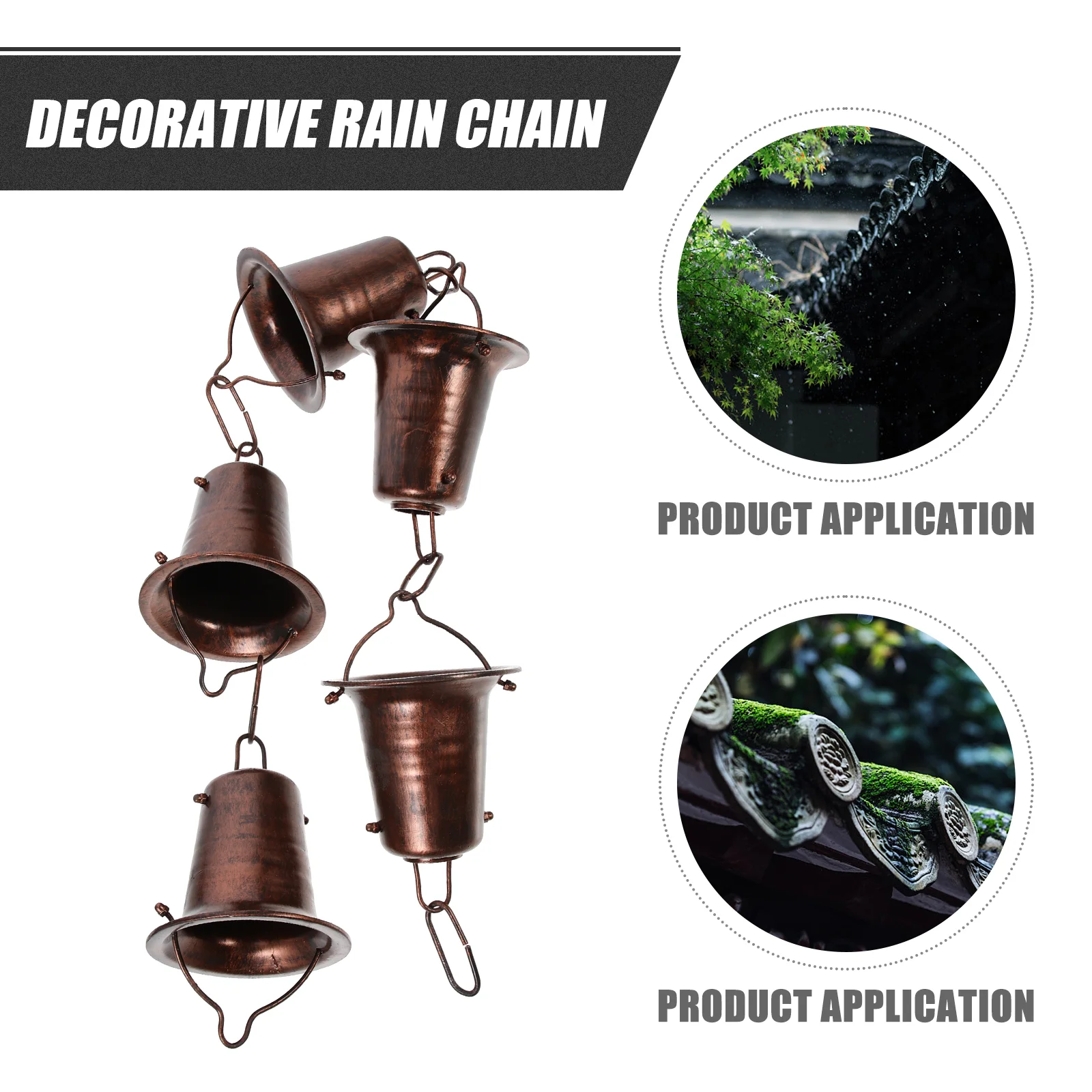 Aluminum Alloy Decorative Rain Chain for Garden Retro Drum to Use Replacement Gutters Outside Catcher Metal