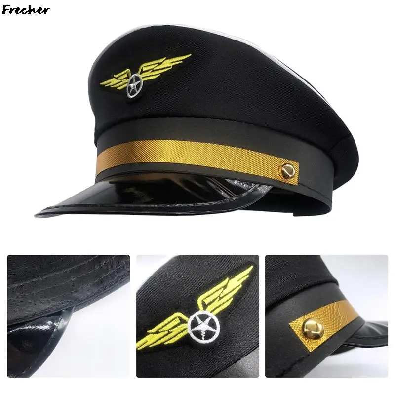 Airplane Uniform Cap Police Sailors Caps Captain Flight Hat Women Men Party Costume Marine Admiral Fancy Dress Hats sailor hat costume hat