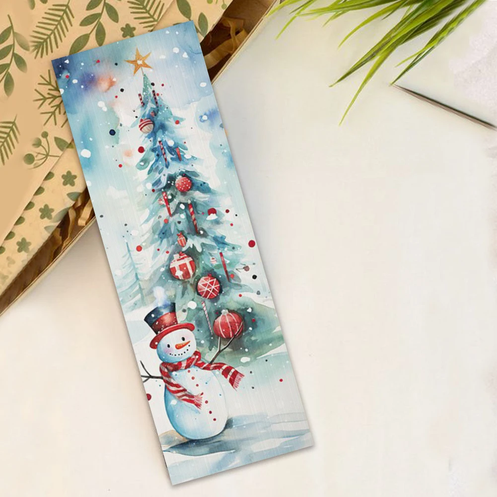 11CT Stamped Double-Sided Xmas Gnome DIY Bookmarks Cross Stitch Kits 18x6cm Embroidery Bookmarks Needlework Embroidery Craft Kit
