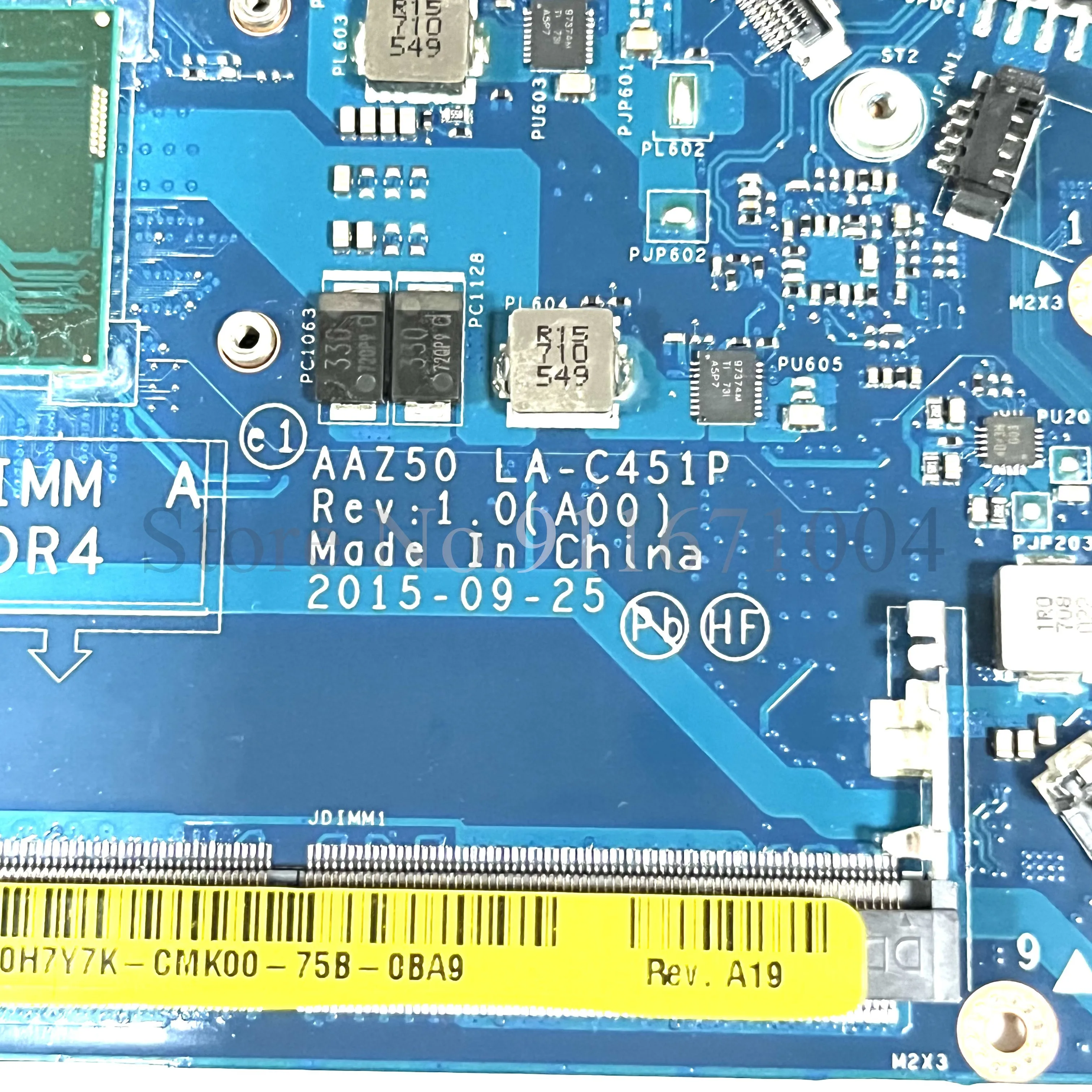 Motherboard para Dell Latitude 12 7270 E7270 Laptop Placa-mãe com i3 i5 i7 Cpu Yd5k W5vxr T0v7j Aaz50 La-c451p - Imagem 2