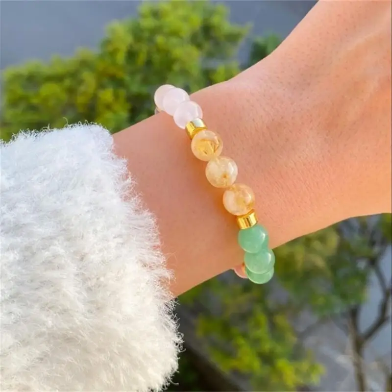 good luck bracelets for women real natural stone Citrine tiger eyes amethyst girlfriend mom gift original jewelry luxury