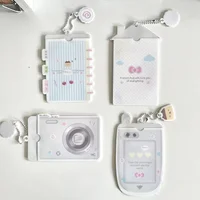 PVC card cover mobile phone camera fan star love beans small card campus card collection card bag display pendant 2