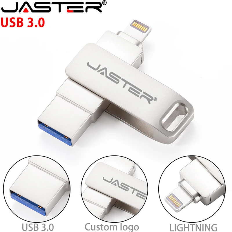 Chiavette Usb 3.0 256Gb Lightning Pen Drive Per Iphone 13 Silver 2 In 1 Memory Stick 128Gb Pendrive Impermeabile 64Gb Storange