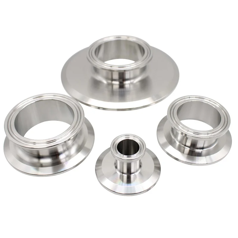 SS304 SS316L Stainless Steel Quick Fit Variable Diameter Sanitary Food Grade Blanking Plate Clamp Size Adapter