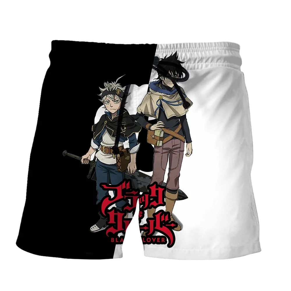 SONSPEE Black Clover Asta Japanese Cartoon Shorts Men Women's Harajuku Graphic Anime Sportwear Oversized 3D Print Short Pants