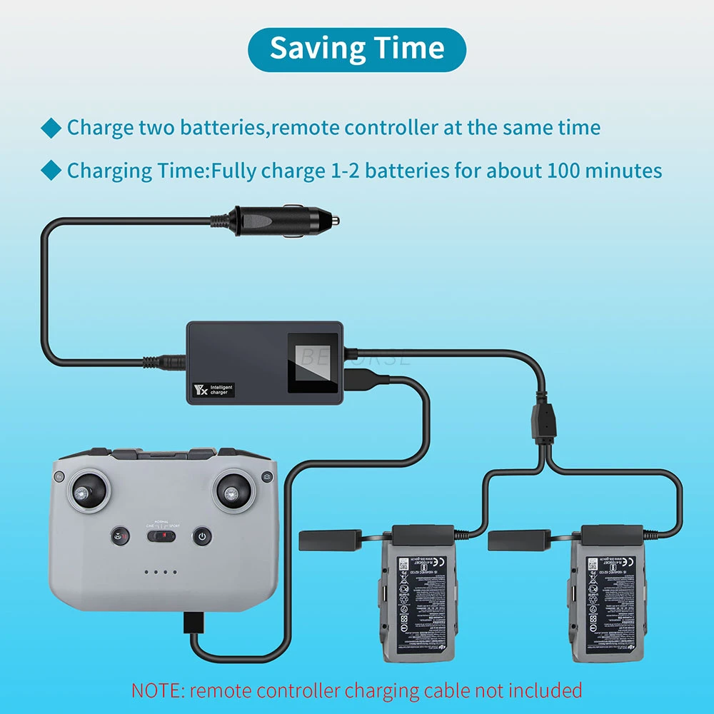 iMusk 4 en 1 DJI Mavic 2 Chargeur de Batterie Rapide Hub Chargeur Intelligent de Batterie Multiple avec indicateur numérique Affichage à l'écran pour Le Drone DJI Mavic 2 Pro/Zoom