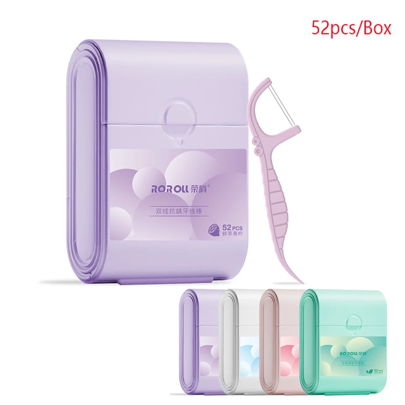 Twin-Line Dental Floss Picks 52pcs