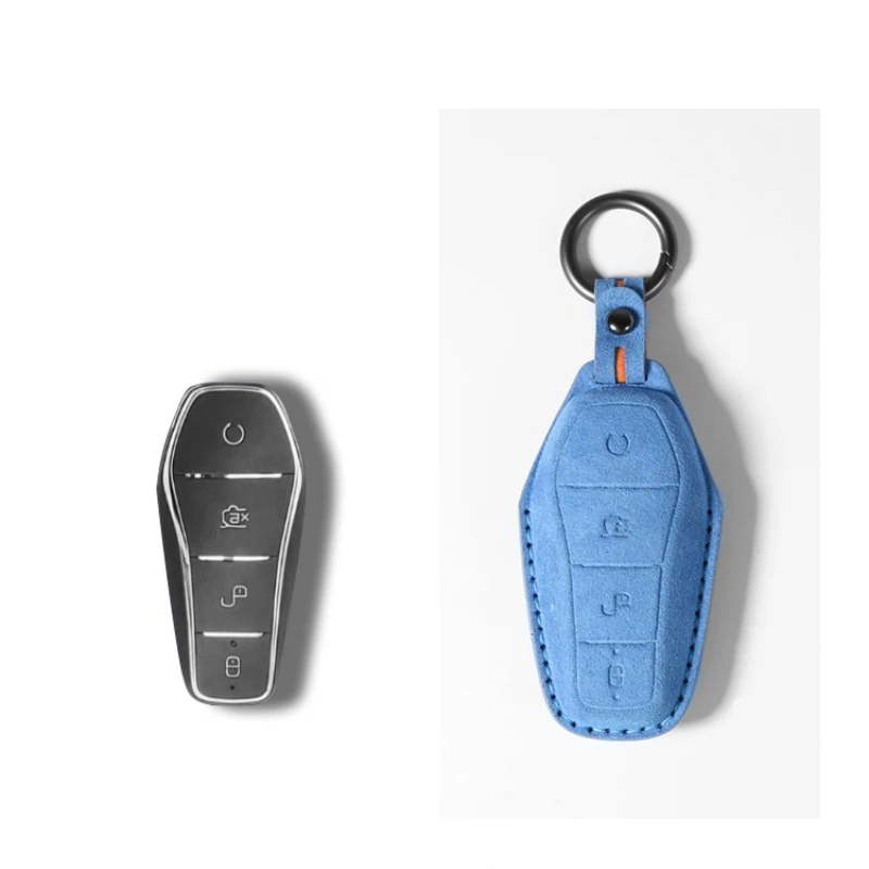 

Alcantara For BYD SS DOLPHIN Han EV Qin Song plus dmi Yuan plus Tang Suede key chain car remote control protective case