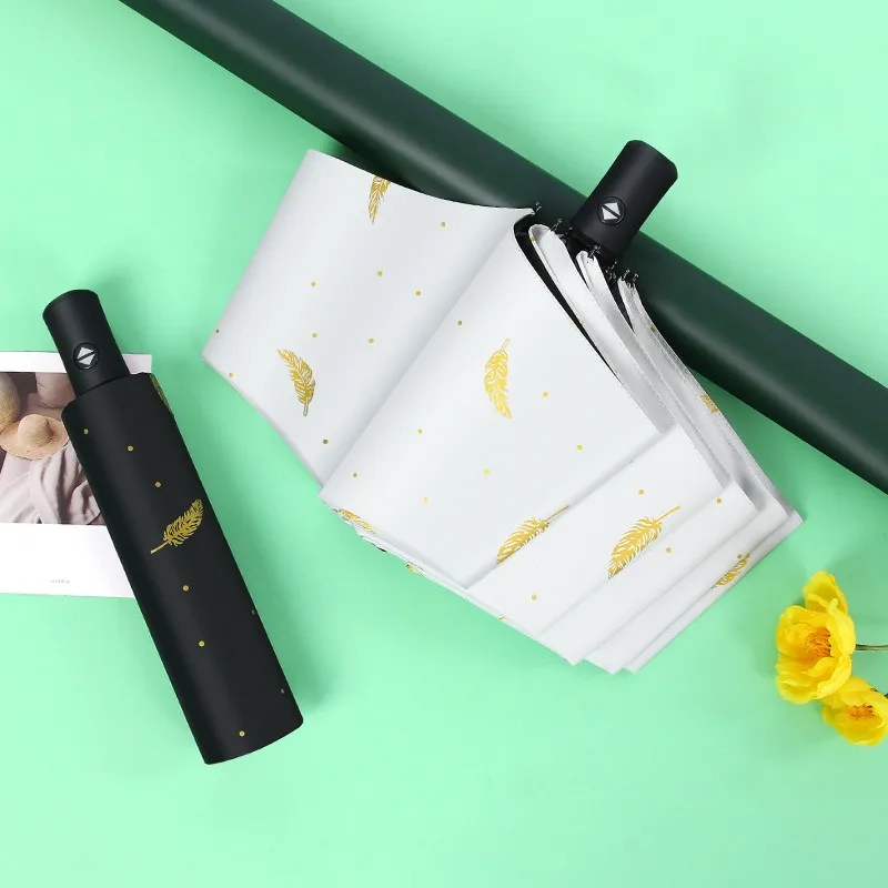 Оригинальный Zont с горячим тиснением, 3-кратный автоматический зонт, большие зонты для мужчин и женщин