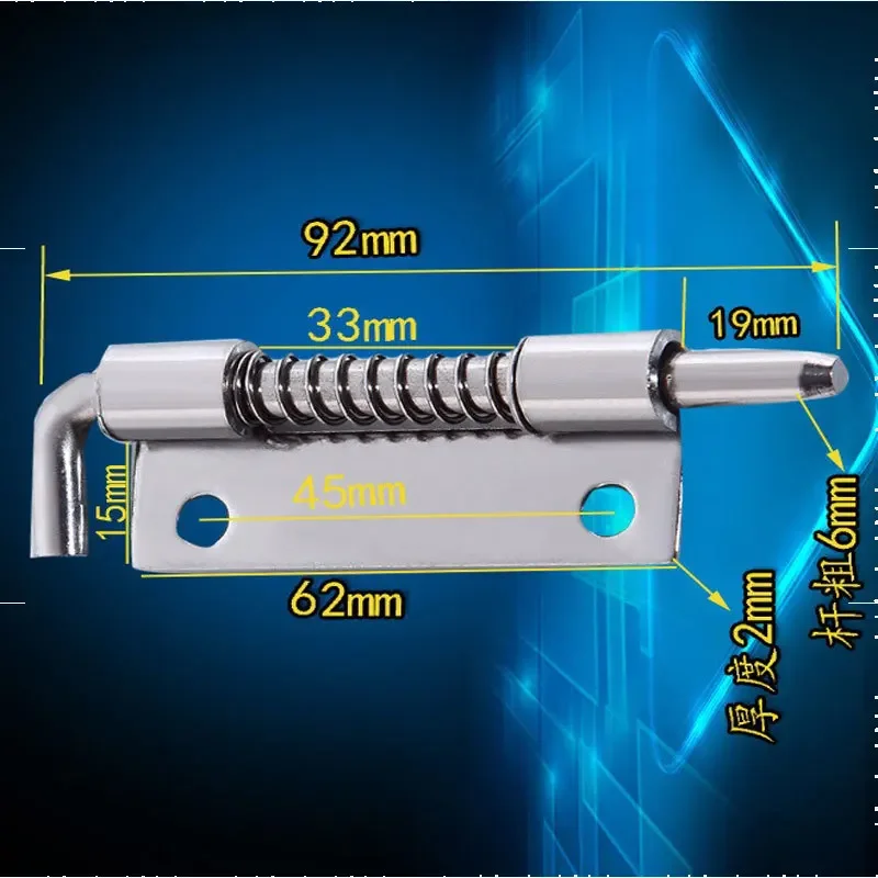 1Pc Long Silver Door Latch Sliding Lock Barrel Bolt Latch Hasp Staple Gate Safety Lock Barrel Bolt Spring door latch