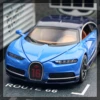 Bugatti Chiron Car Toy For Children 1/32 Diecast Super Sport Miniature Model Pull Back Sound & Light Collection Gift For Boys 2