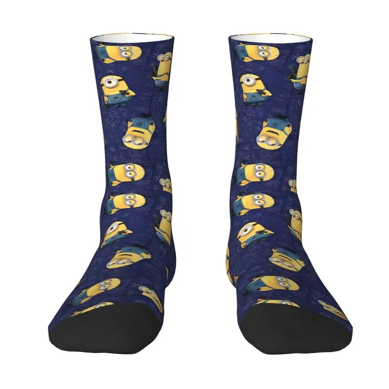 Minions Emotions Calzini Da Uomo Crew Unisex Novità 3D Print Minion Dress Socks