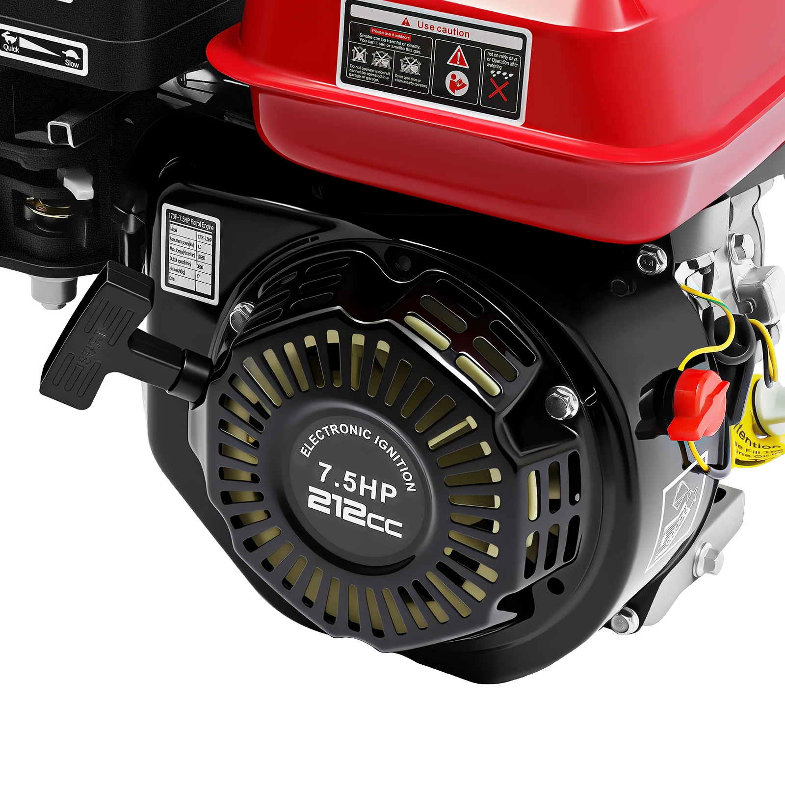 7,5 PS 4 kW 4-Takt-Benzinmotor 212 CC Hand-/Elektrostarter OHV luftgekühlter Gasmotor für Go-Karts – Detail 7