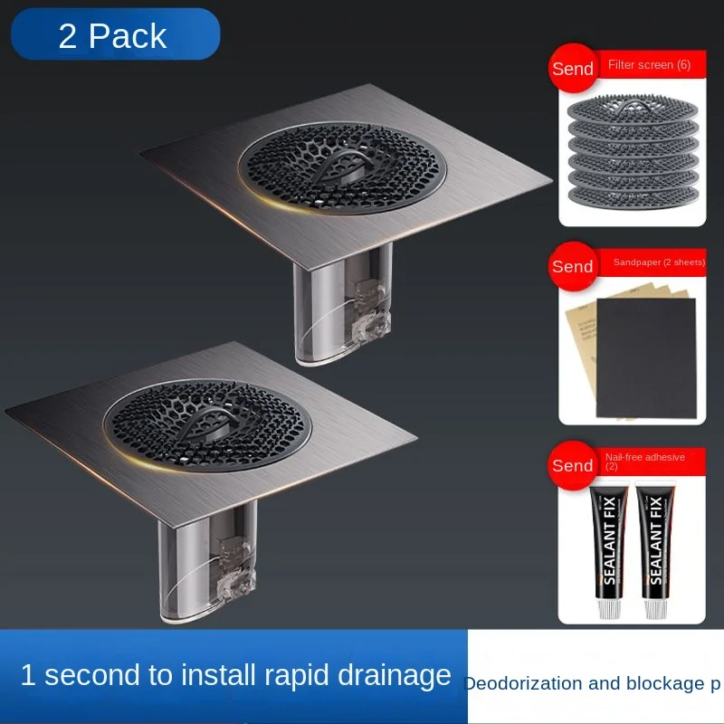 Toilet floor drain hair filter universal bathroom deodorizer old floor drain renovator sewer sealing cover