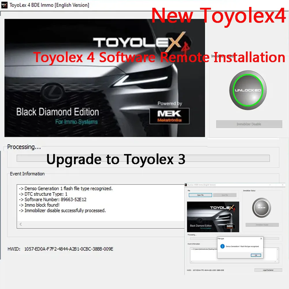 

New Toyolex4 Toyolex 4 Remote Installation Upgrade to Toyolex 3 for Denso for Lexus Maschera-mento Ad-blue Car Software Tool