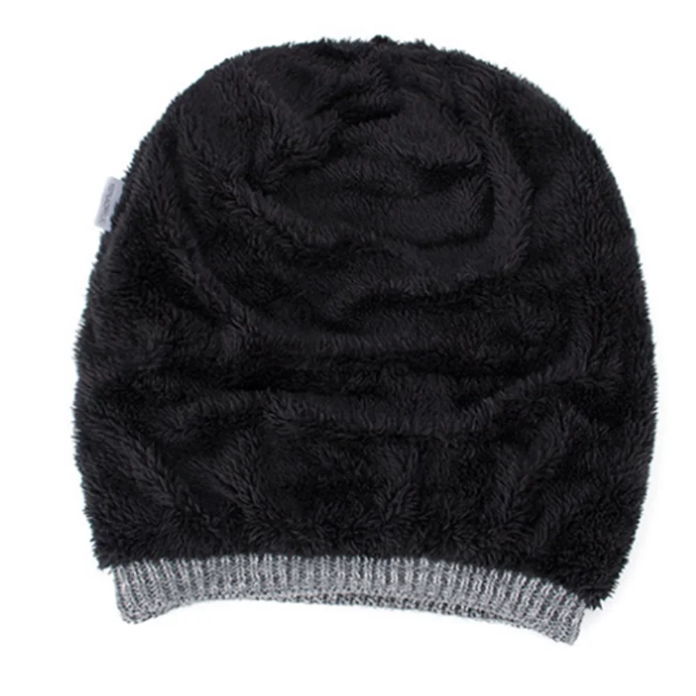 Tide Knitted Woolen Hat Winter Plus Velvet Warm Diamond-shaped Hedging Men's Outdoor Cap 6