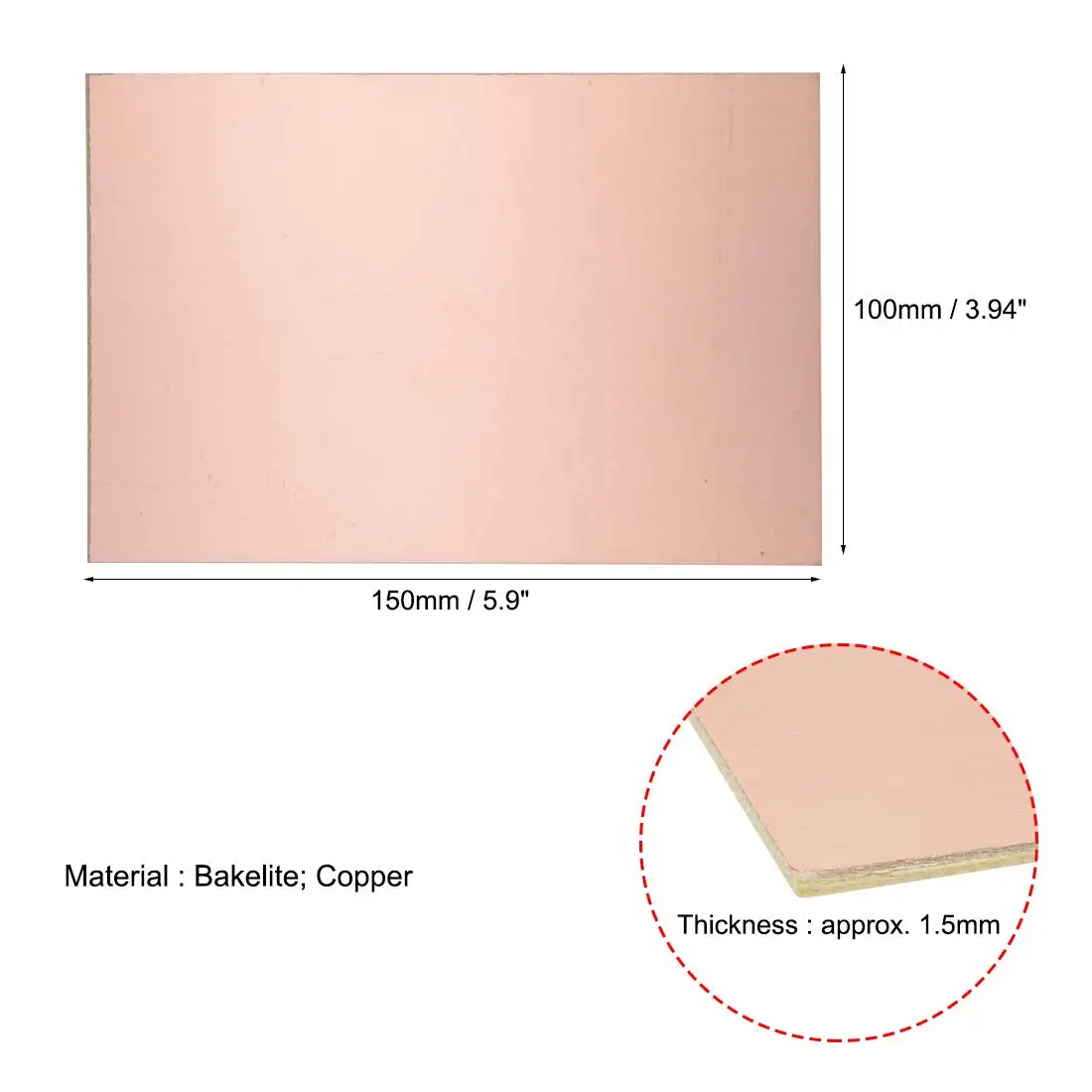 5/10Pcs 단면 구리 클래드 라미네이트 PCB 10x15cm 에칭 DIY Pcbs 키트용 구리 도금 범용 회로 프로토타입 보드