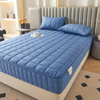 Six Sides All Inclusive Mattress Cover with Zipper Thicken Fitted Sheet Quilted Mattress Protector Pad Couple Customized Size 2