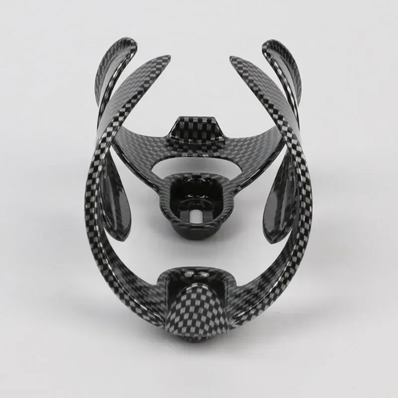 Mountain bike Carbon fiber textured double wing Water cup holder Riding accessories Plastic bicycle water bottle holder
