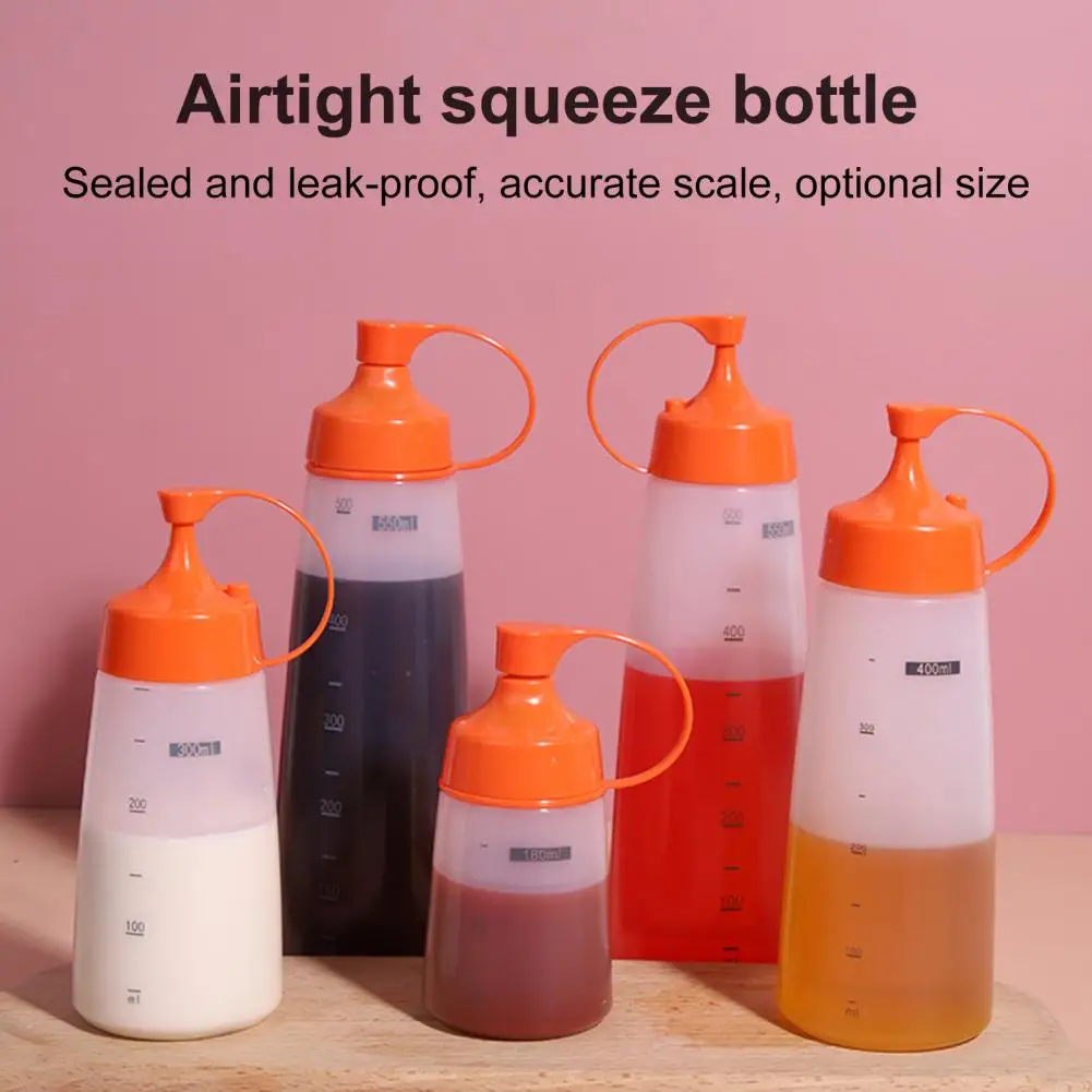 Squeeze Bottle Oil Bottle Plastic For Home Kitchen condiment bottles