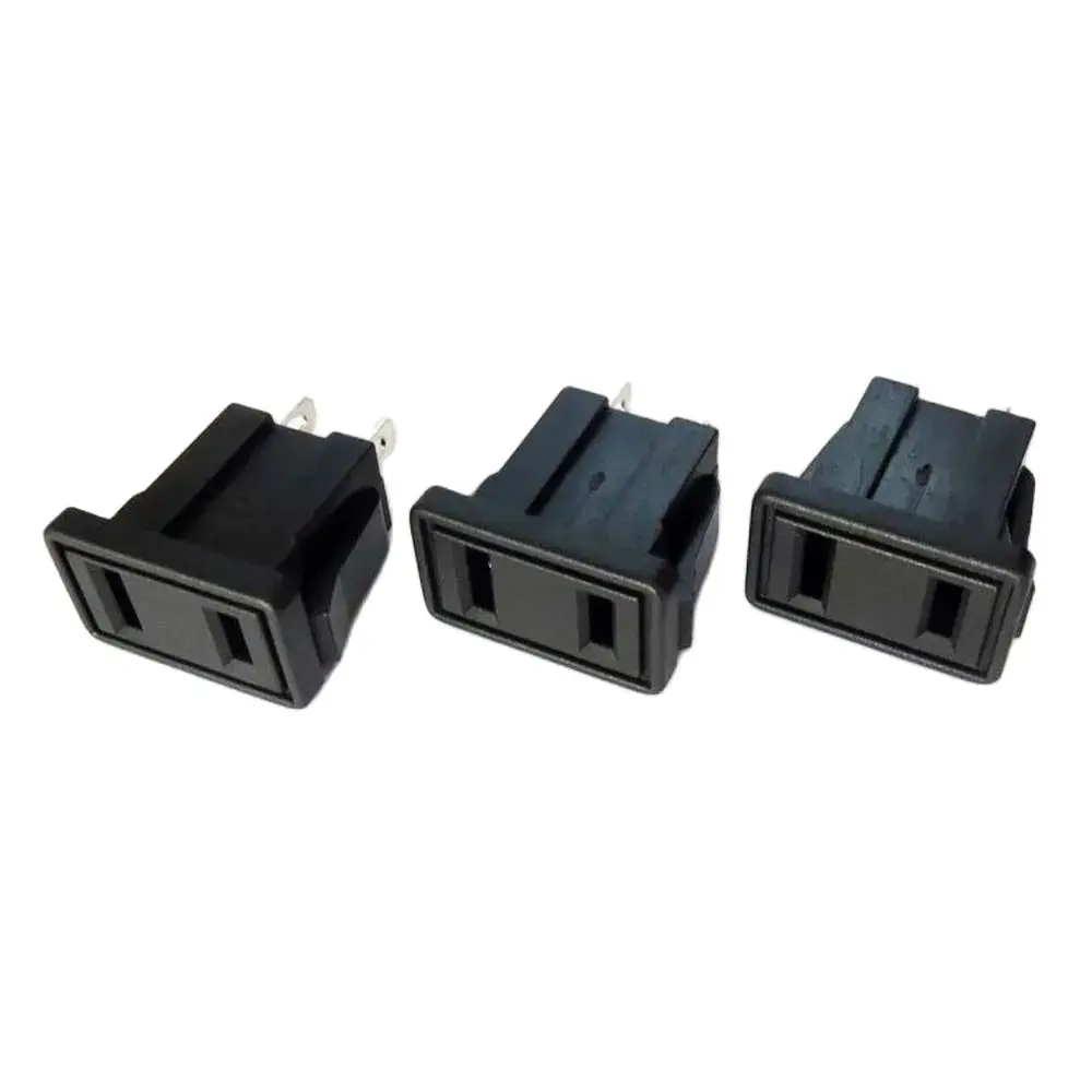 2pin US Industry multifunctional Panel Power outlet Japan American Universal electrical AC power socket 250V 10A Black