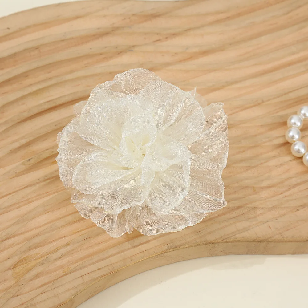 Niedliche Strand-Urlaubs-Haarspangen mit Netzblumen für Kinder und Mädchen, Haarklammern, Haarschmuck, Kopfschmuck, Ornamente – Detail 10
