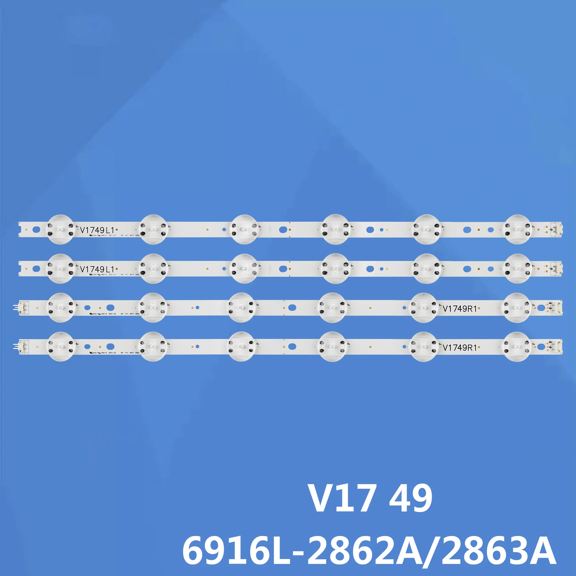 Kit de Tira Led para lg 49uv340c 49uv340c-ub 49lv340c 49uj6565 49uj670v 49uj6560 49uj701v 49 V17 Art3 2862 2863 Rev0.2 Novo Peças