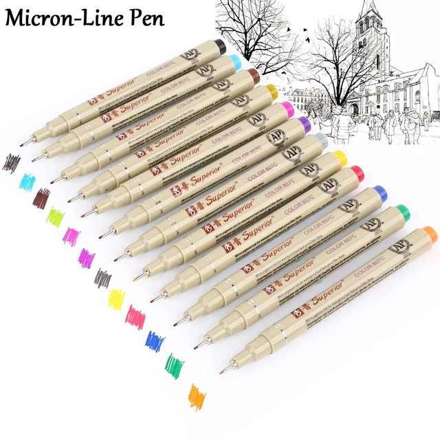 1pcs Sakura Porous-point Pens Waterproof Colors 0.45mm Fineliner Micron Pen  Design Sketch Drawing Artist Markers School Supplies - Porous-point Pens -  AliExpress