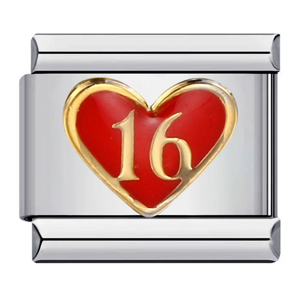 Gold Figure Charm for Italian Links Bracelet - Stainless Steel, 9mm