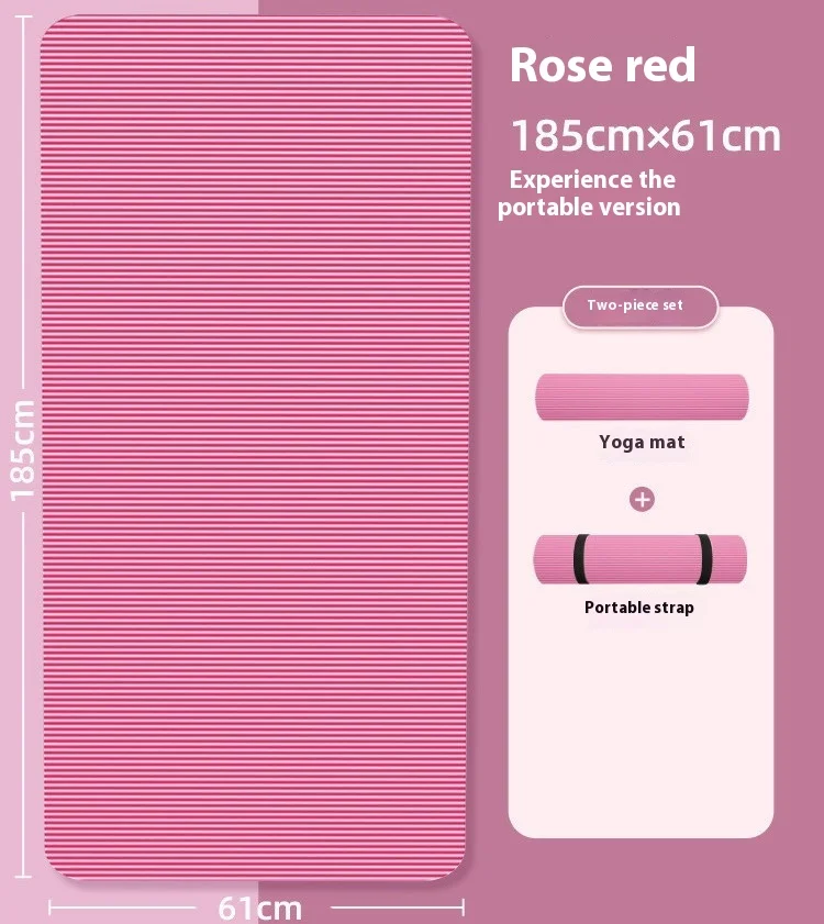 High-Density Non-Slip Yoga Mat for Home Fitness and Pilates