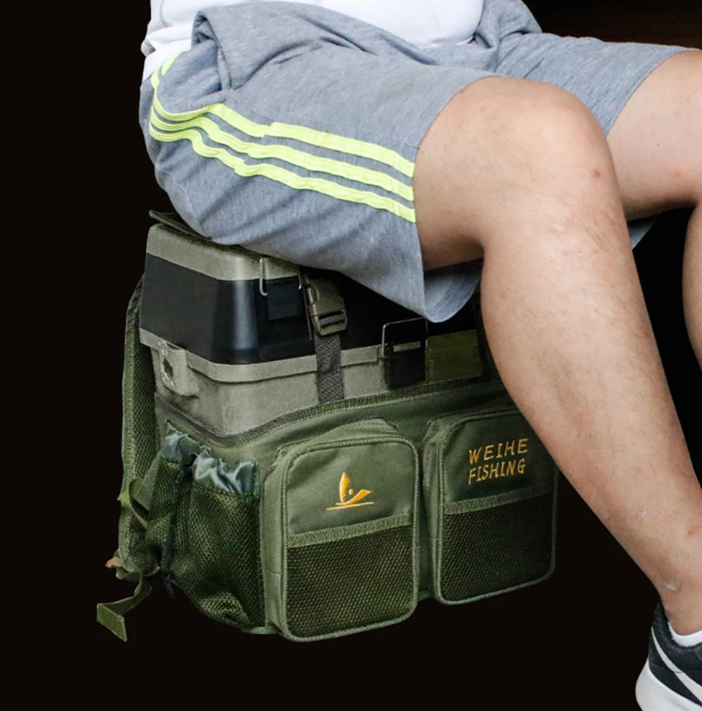 Fishing Backpack For Seat Box Nylon Bait Box Storage Bag Multifunctional  Backpack For Fishing Bucket Stool Bait Box Carrier