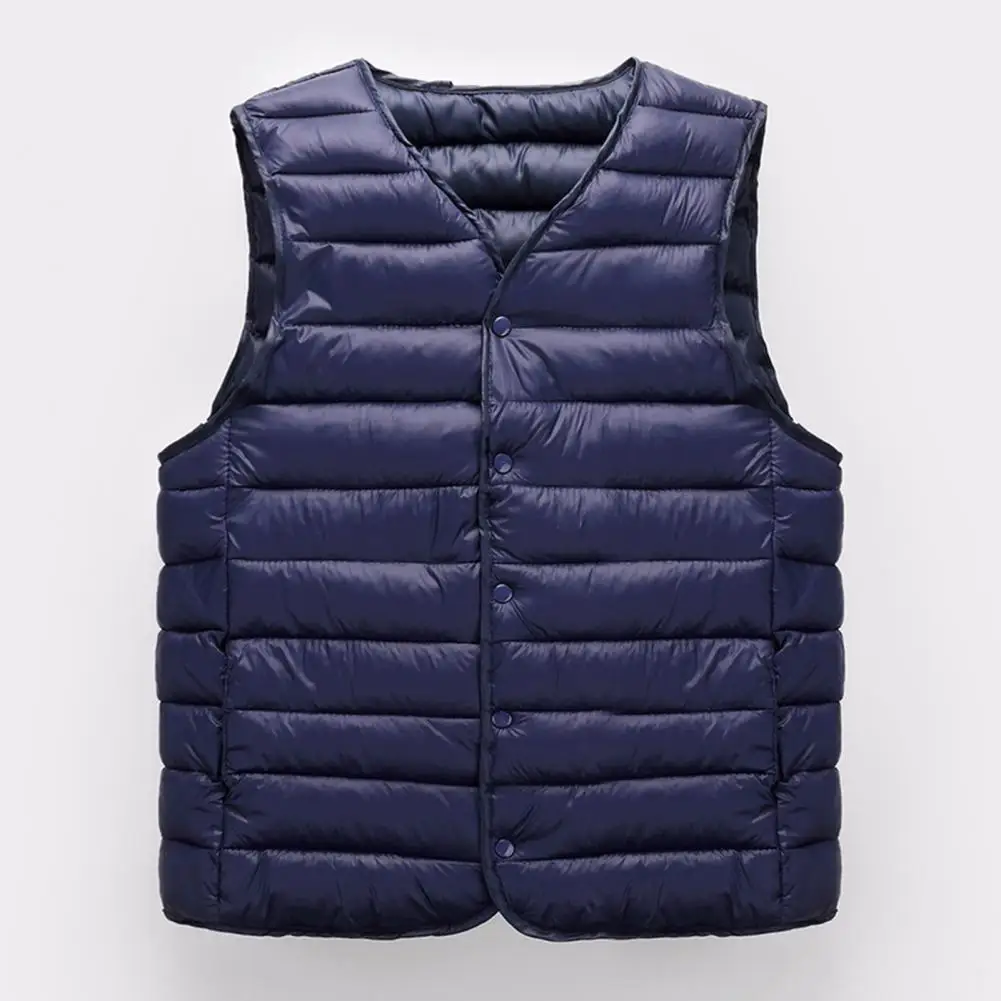 

2023 Men's Thick Warm Vest Autumn Winter Cotton Padded Sleeveless Jacket Men Casual Stand Collar Oversized Waistcoat Vests Male