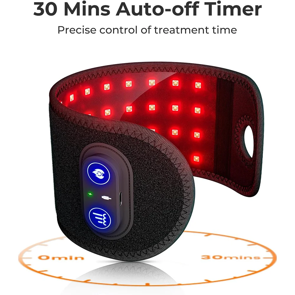 NEW Rechargeable Red Light Therapy Wrist Wrap 48PCS LED Red and Infrared Light for Hand, Wrist, Finger, and Joint Discomfort