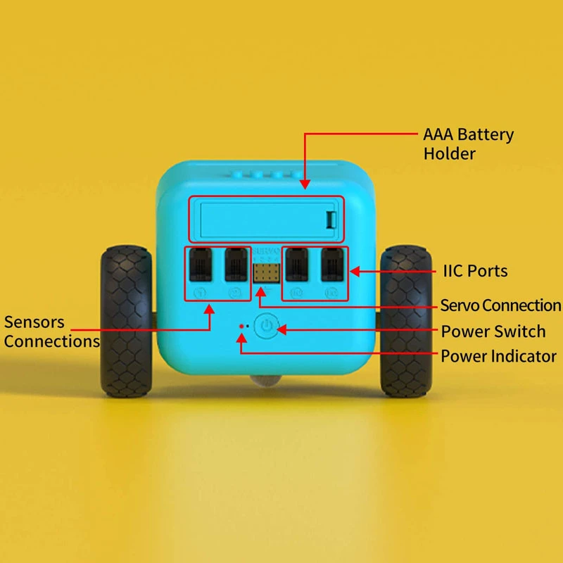 Micro:bit TPBot Car Kit Without micro:bit Board Avoid Obstacles Smart Car Kit Building Block Expansion python Programming Robot