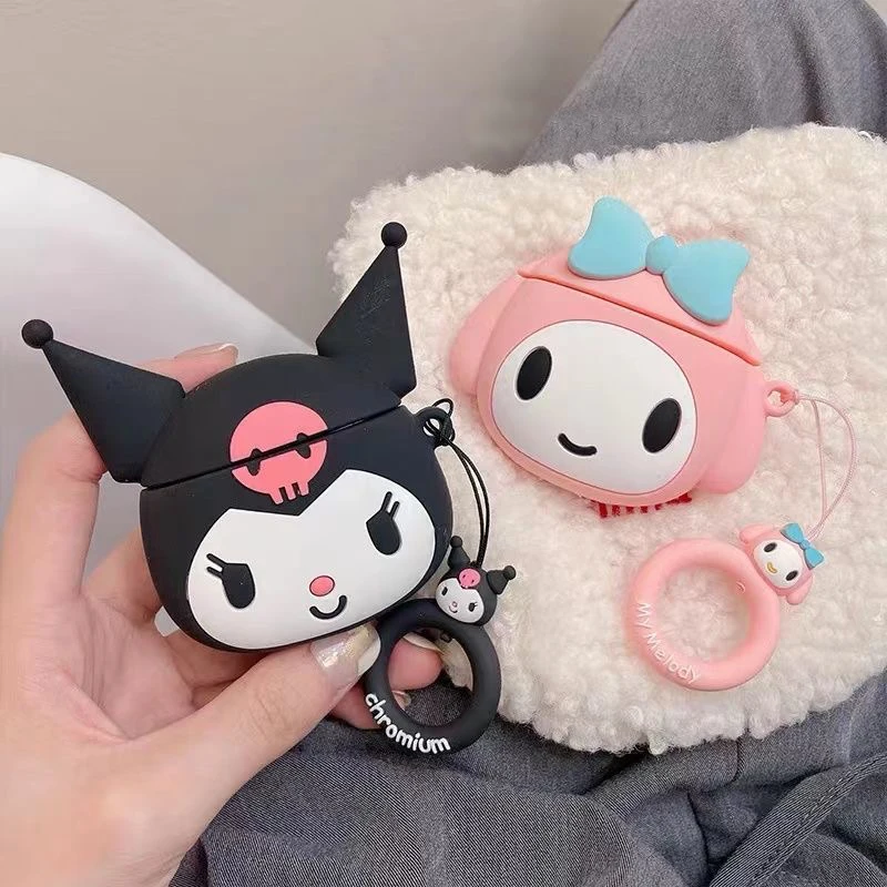

Чехол Sanrio Kuromi MyMelody для AirPods 3, чехол для Apple AirPods 1, 2, 3, чехол для AirPods Pro, чехол для IPhone, аксессуары для наушников, силикагелевый чехол