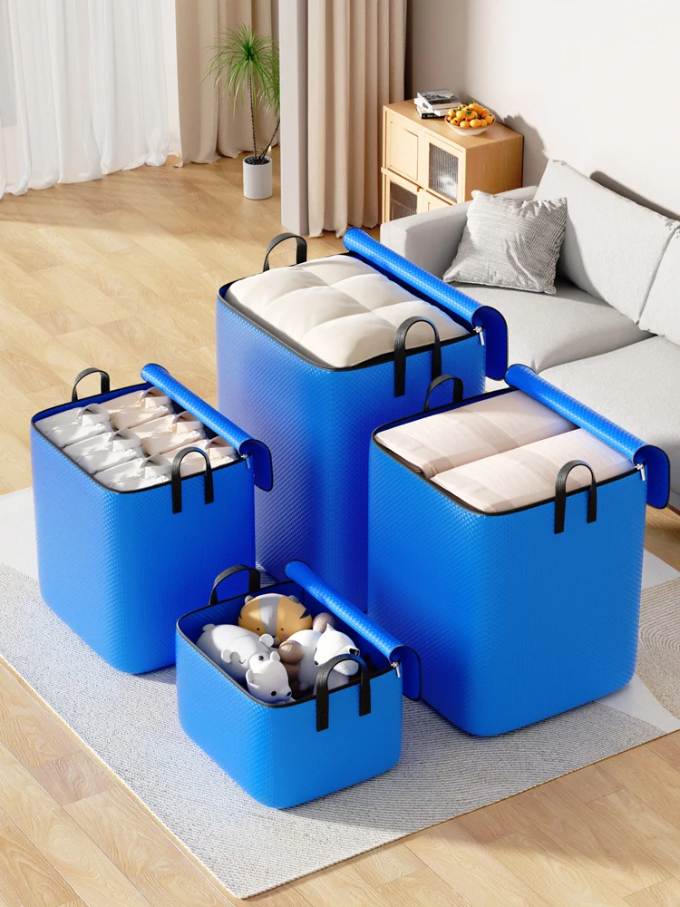 1PC large capacity moving doggy bag foldable clothing quilt storage bag Tidy dormitory bedroom mobile easy waterproof 2